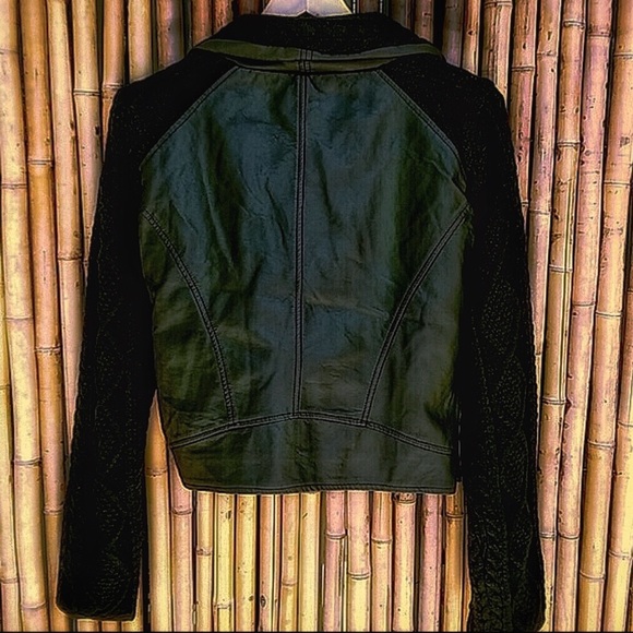 NEW VINTAGE HAVANA Black Leather Moto Jacket Med - Picture 4 of 8